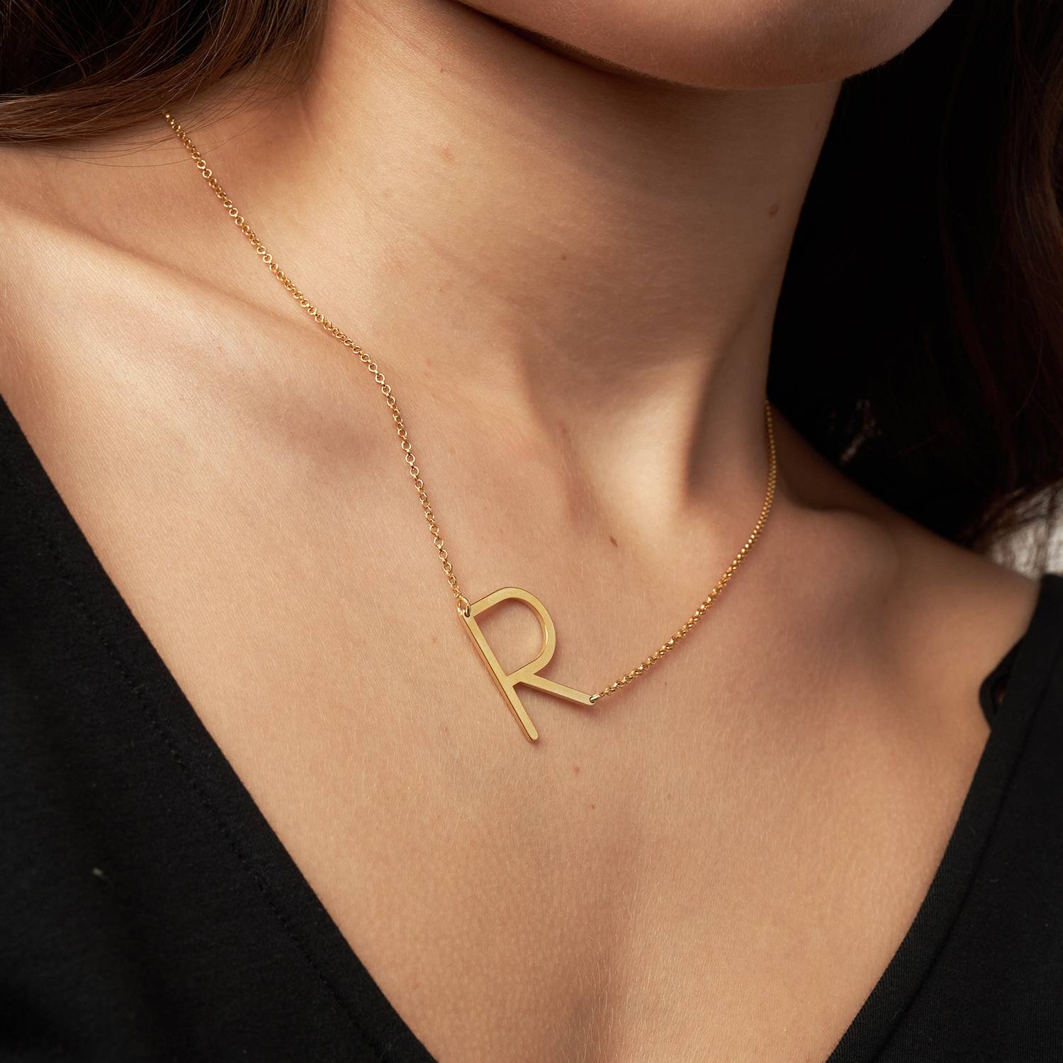 Initial Necklace - Gold Vermeil-2 product photo