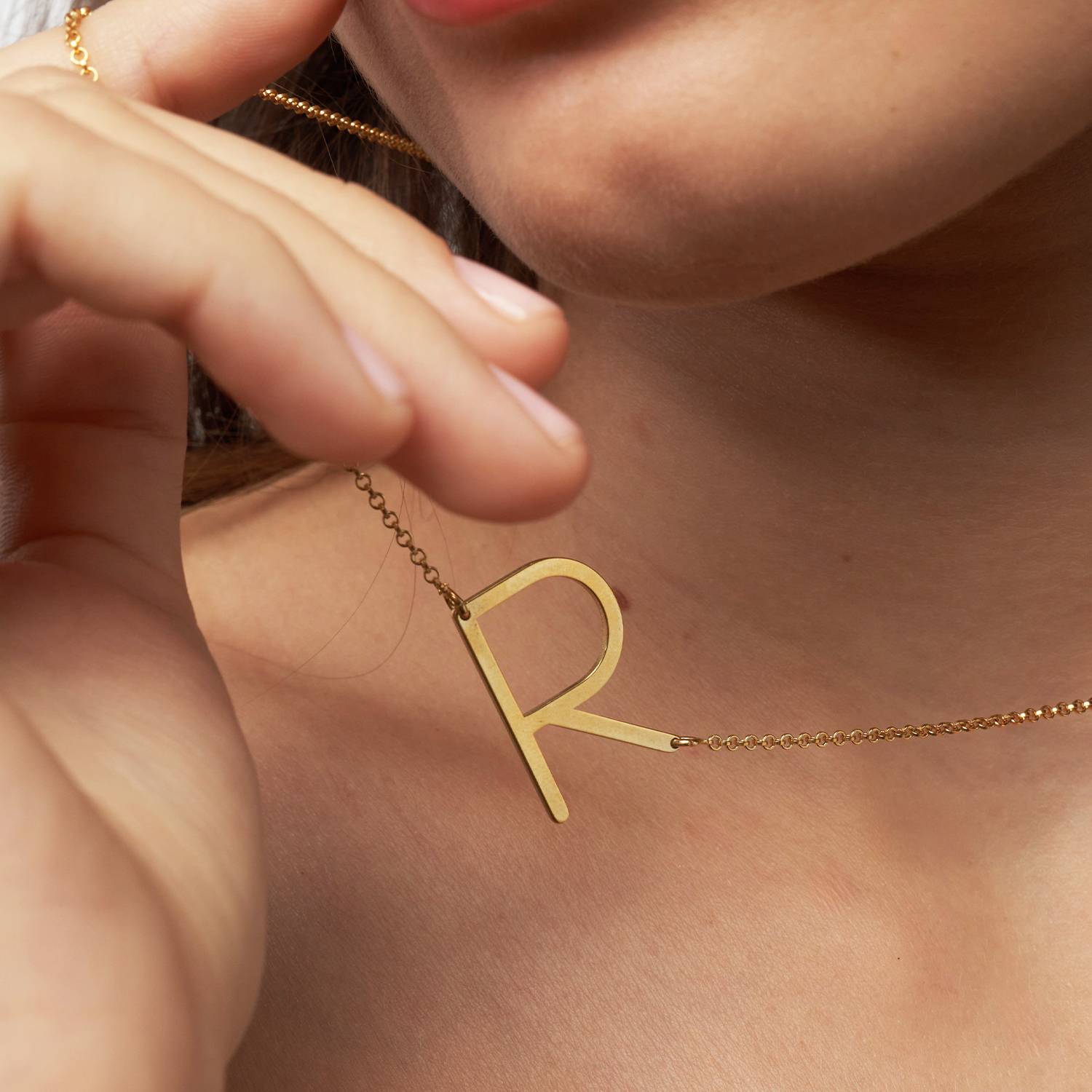 Initial Necklace - Gold Vermeil-1 product photo