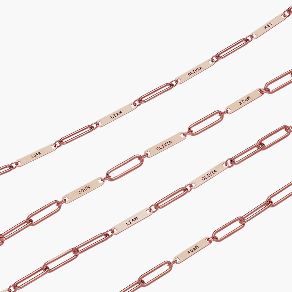 Ivy Name Paperclip Chain Necklace - Rose Gold Vermeil-3 product photo