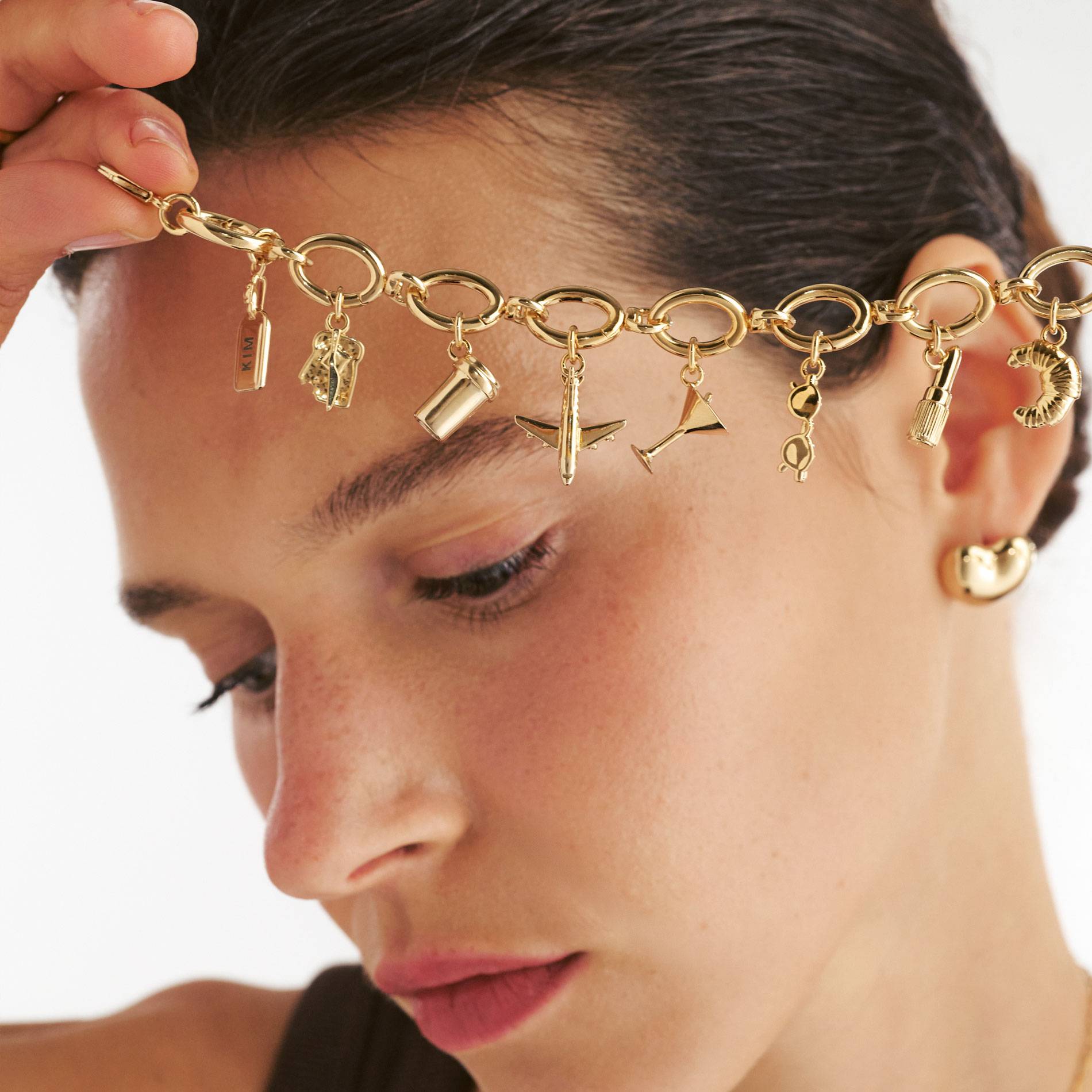 Kiss & Tell Charm- Gold Plated - Oak & Luna