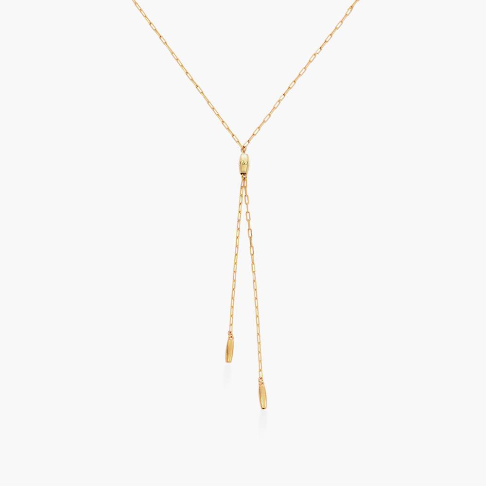 Lariat Initial Necklace - Gold Vermeil-1 product photo