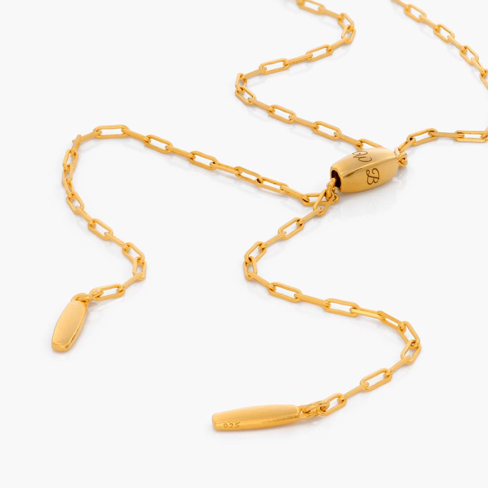 Lariat Initial Necklace - Gold Vermeil-2 product photo