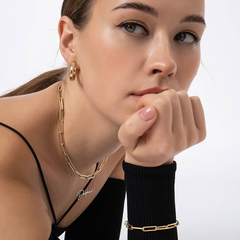 Last minute Christmas Pack "Belle Name Necklace" Solid Gold-1 product photo