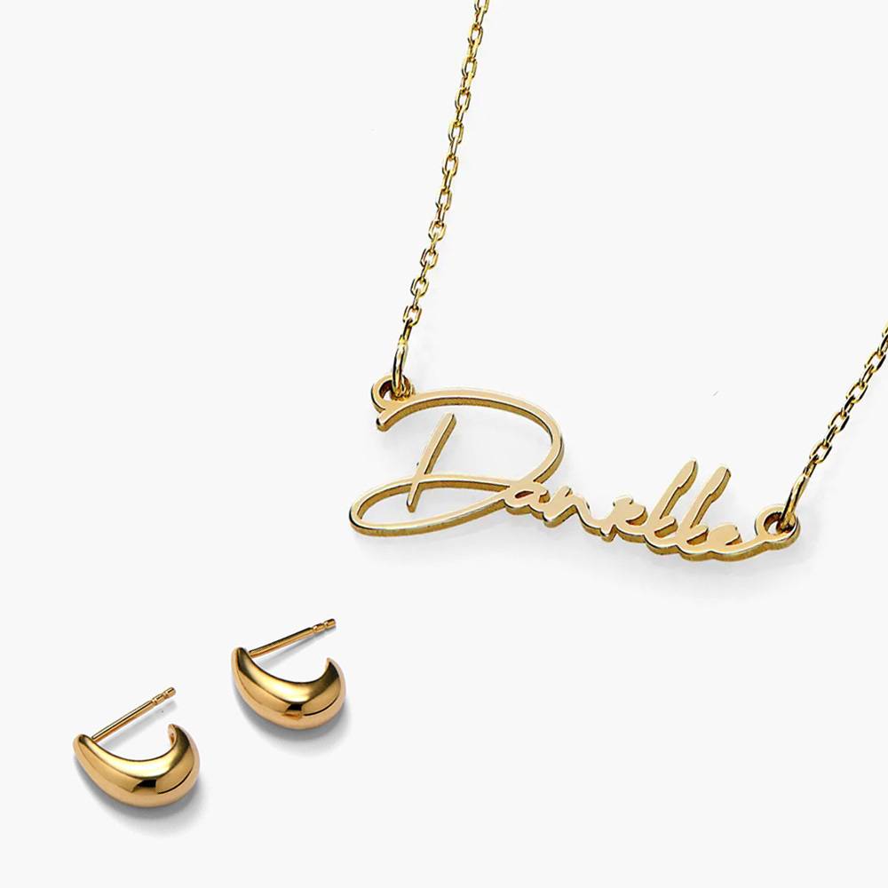 Last minute Christmas Pack "Belle Name Necklace" Solid Gold-5 product photo