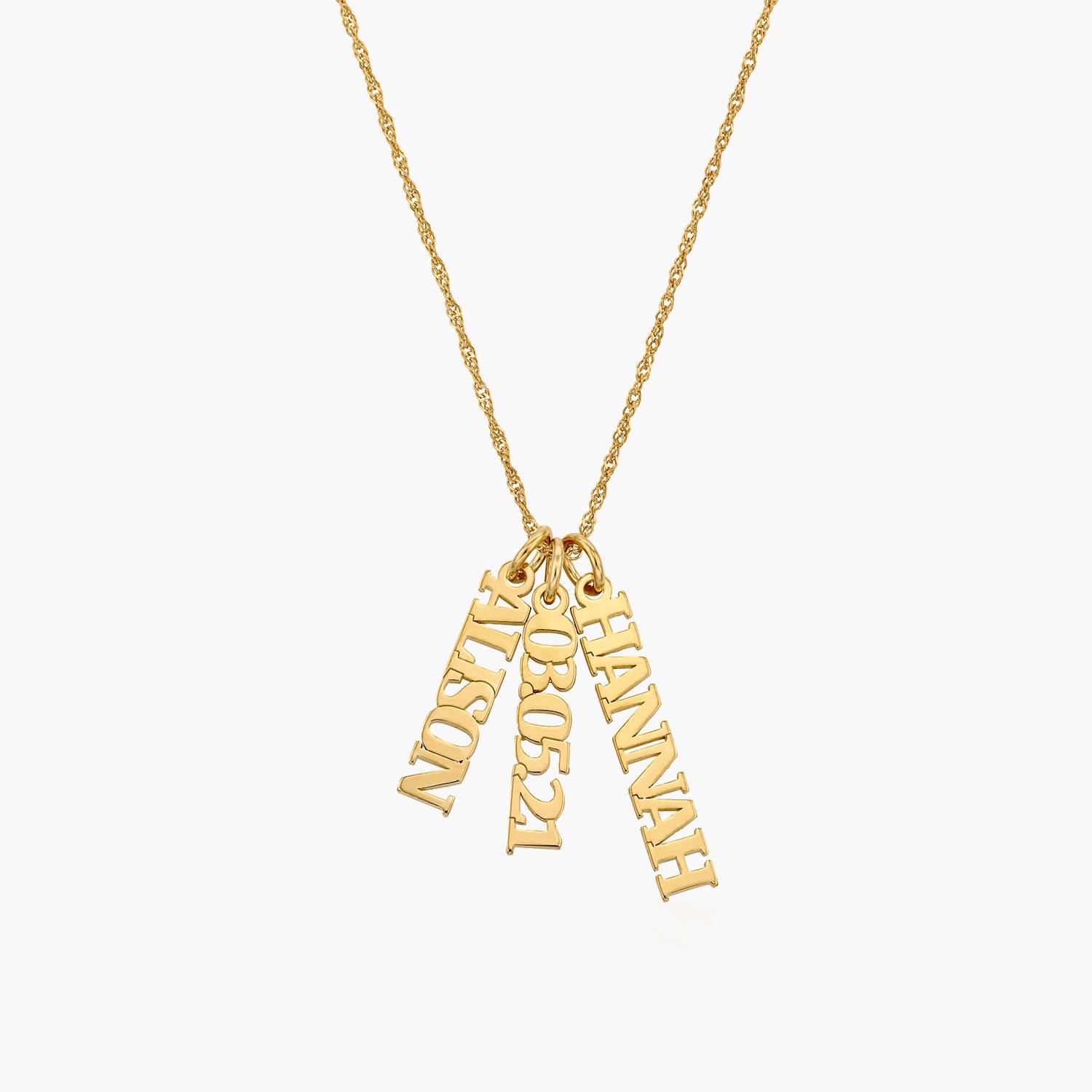 Last minute Mother's Day Pack "Singapore Name Necklace - Gold Vermeil"-2 product photo