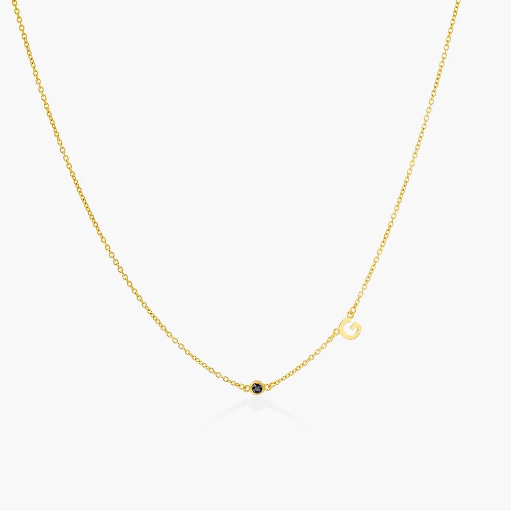 Last minute Christmas Pack "Inez Initial Necklace With Gemstones" Vermeil-6 product photo