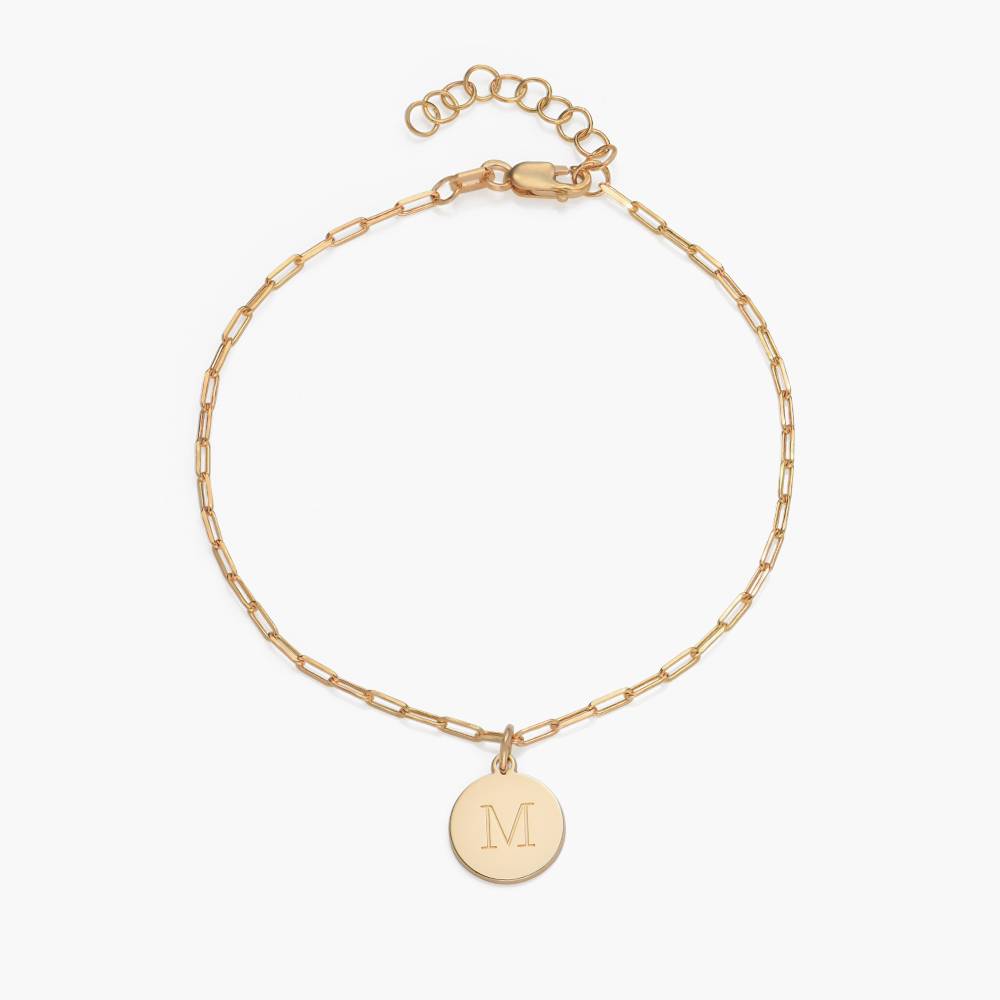 Lilian Initial Anklet Chain- 14k Solid Gold product photo