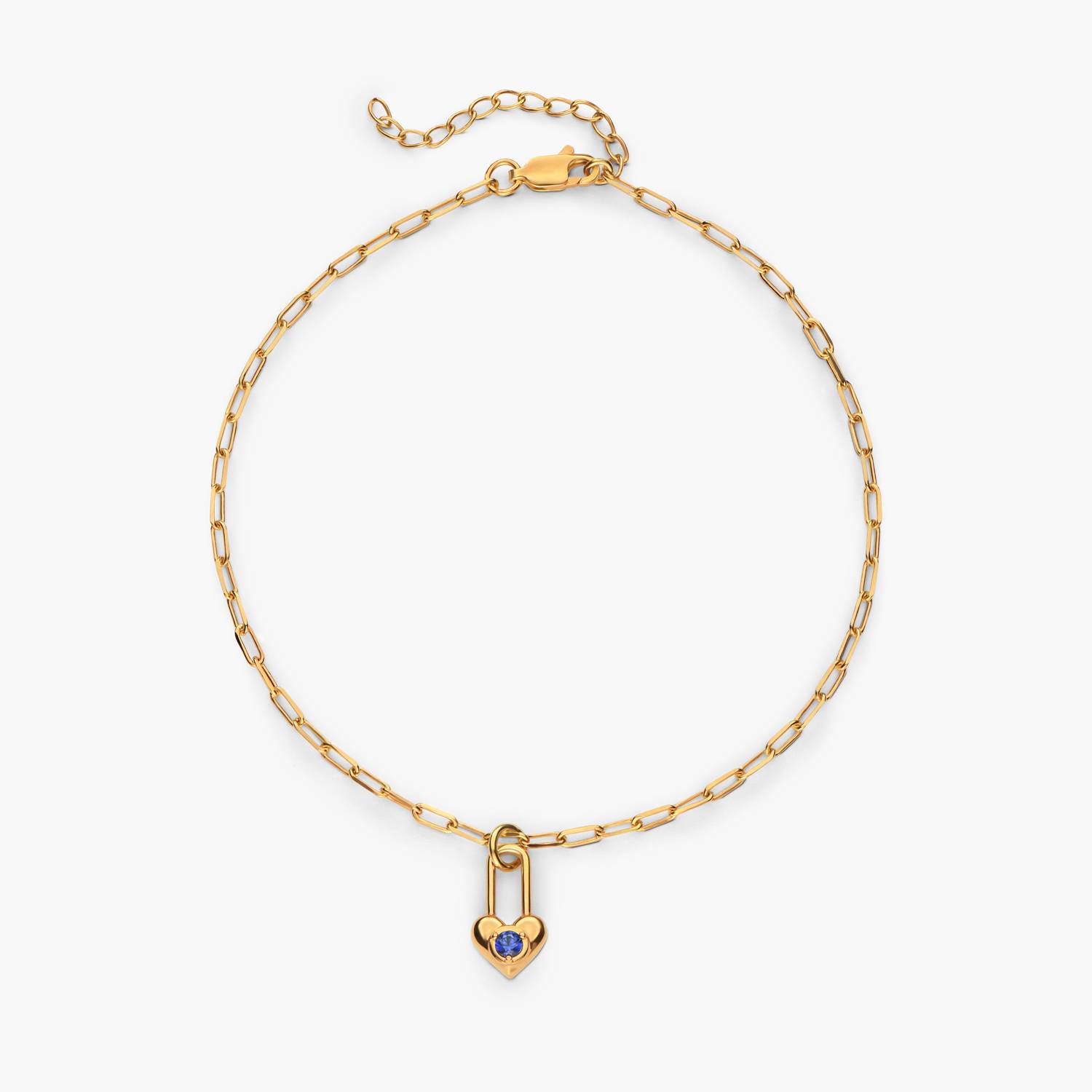 Lock & Luna Heart Lifestones Bracelet Anklet- Gold - Oak & Luna