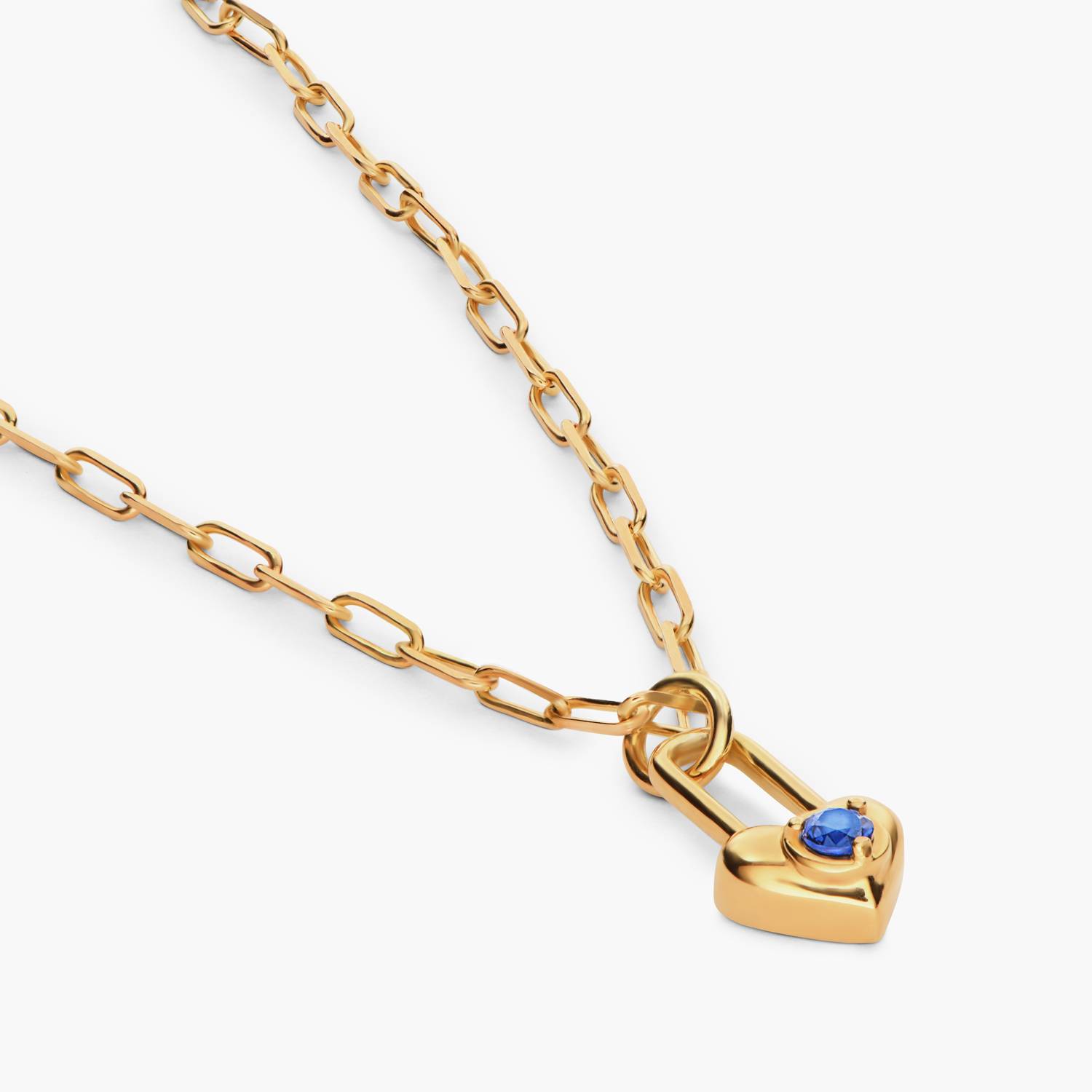 Lock & Luna Heart Lifestones Necklace- Gold-4 Lock & Luna Heart Lifestones Necklace- Gold-4 product photo