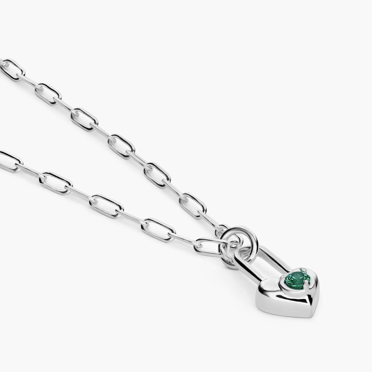 Lock & Luna Heart Lifestones Necklace - Silver-4 Lock & Luna Heart Lifestones Necklace - Silver-4 product photo