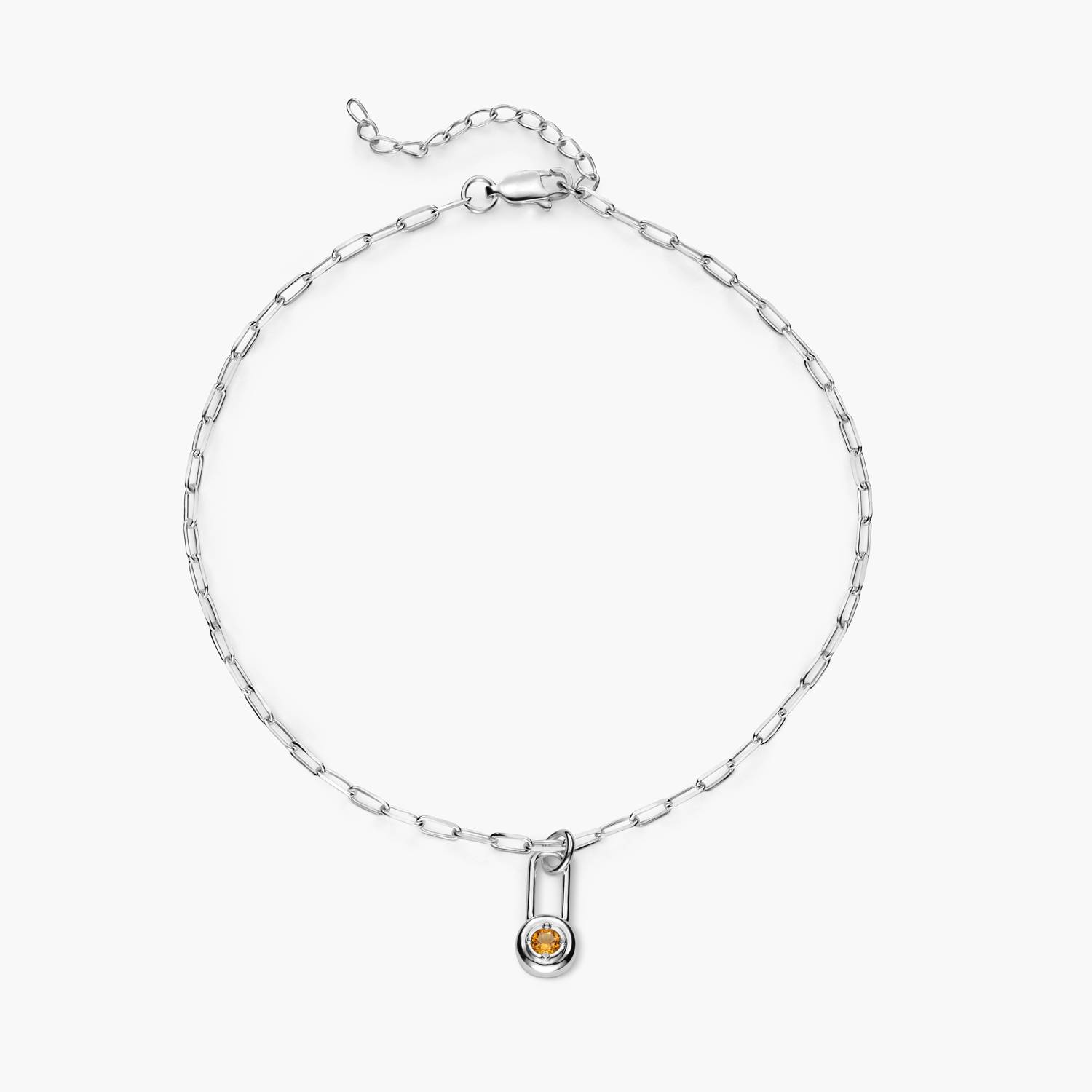 Lock & Luna Lifestones Anklet - Silver - Oak & Luna
