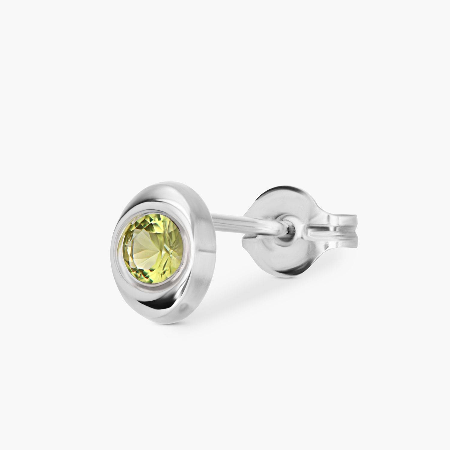 Oval Birthstone Stud- Silver-2 product photo