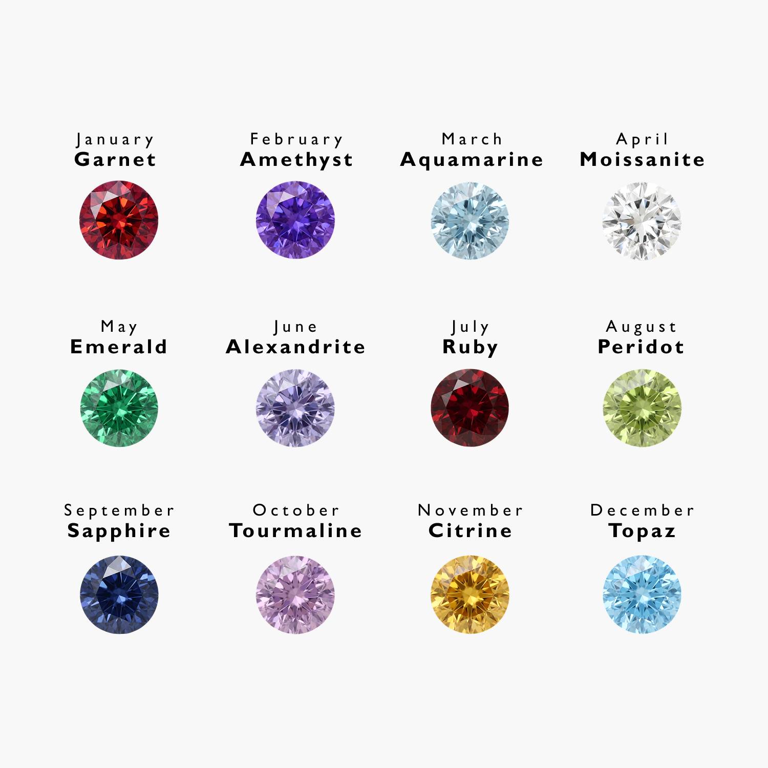 Oval Birthstone Stud- Silver-5 product photo