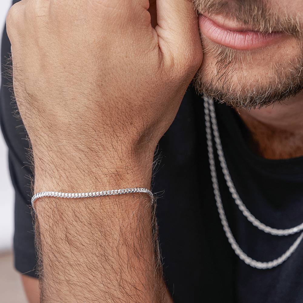 Cuban Chain Bracelet - 3 mm - Stainless Steel-3 product photo