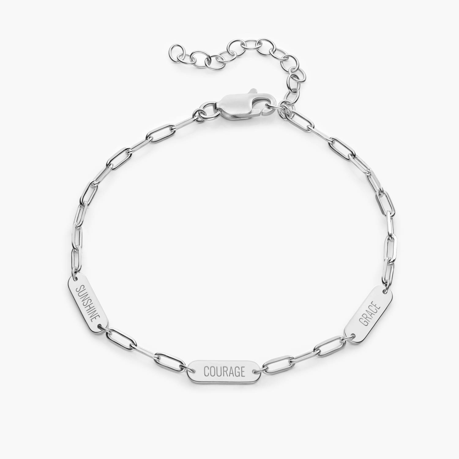 Mini Ivy Name Bracelet - Silver-1 product photo