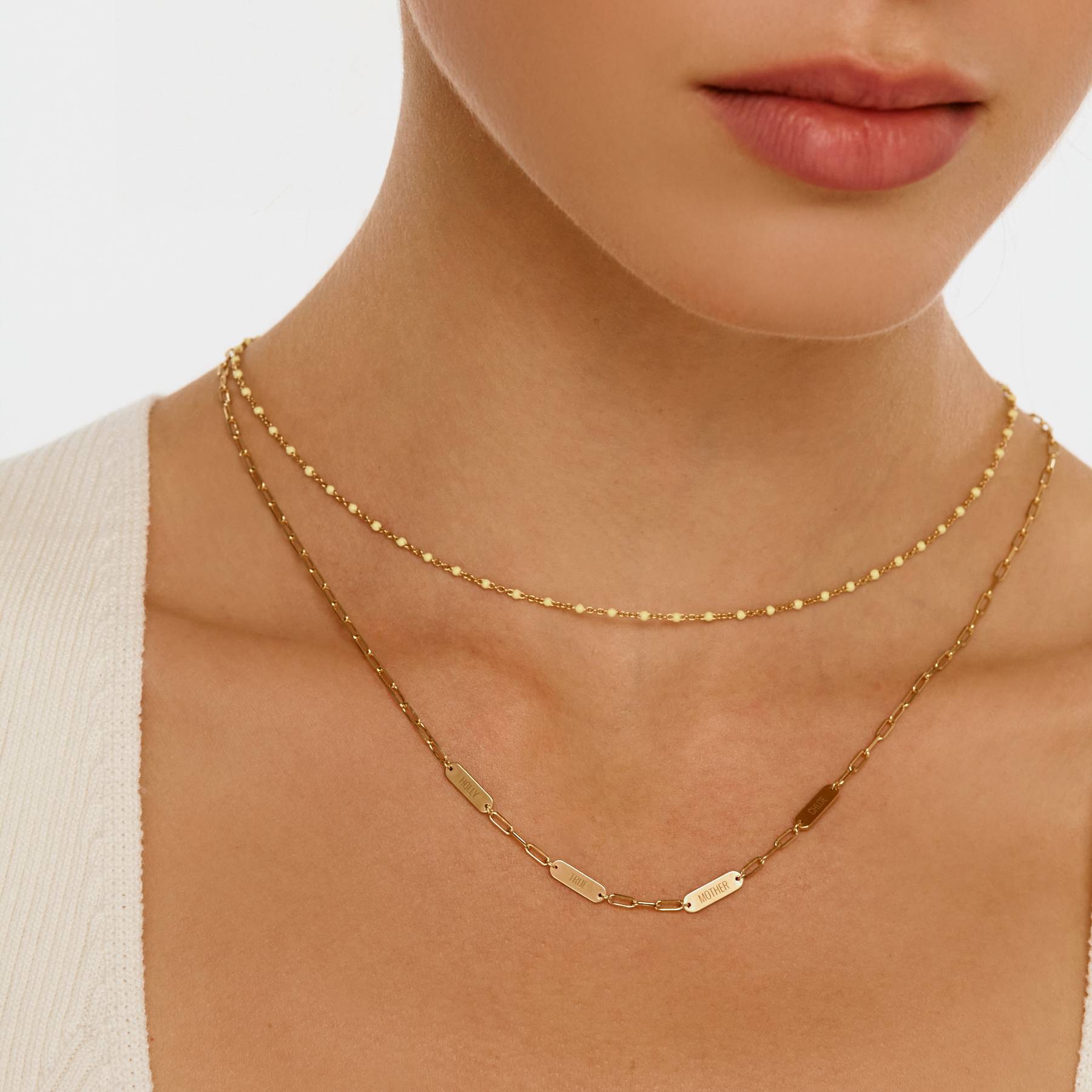 Mini Ivy Name Necklace - Gold-2 product photo