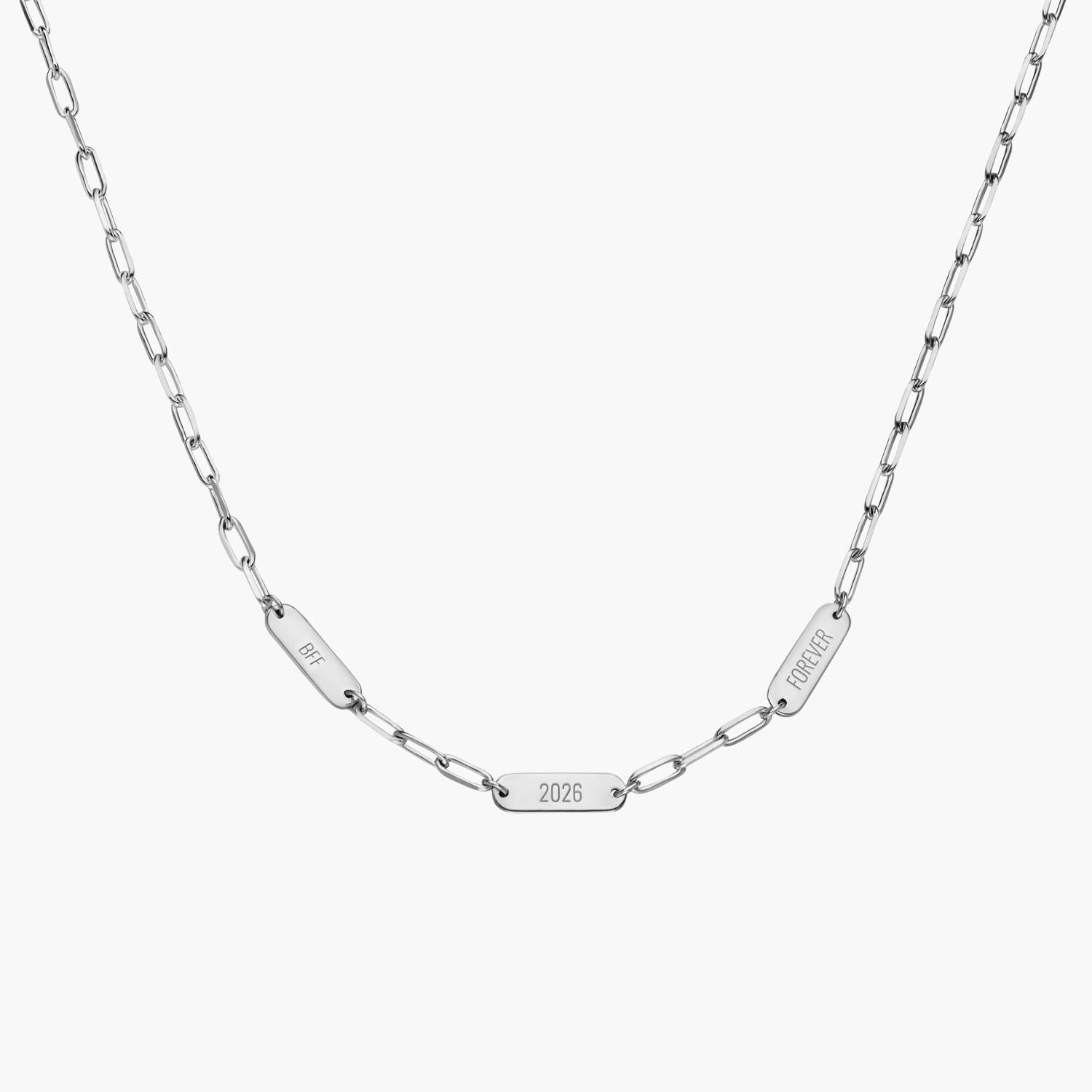 Mini Ivy Name Necklace - Silver-1 product photo