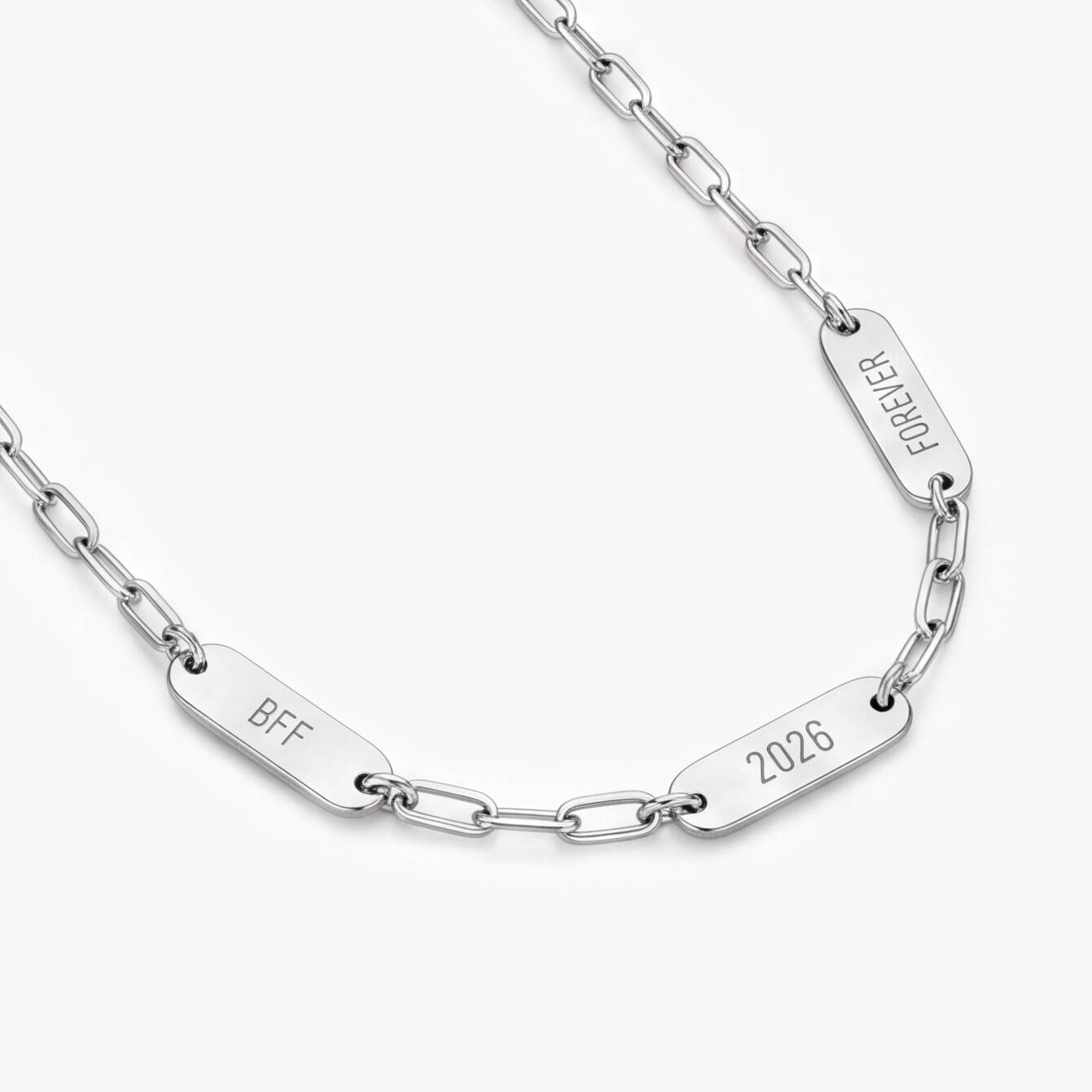 Mini Ivy Name Necklace - Silver-4 product photo