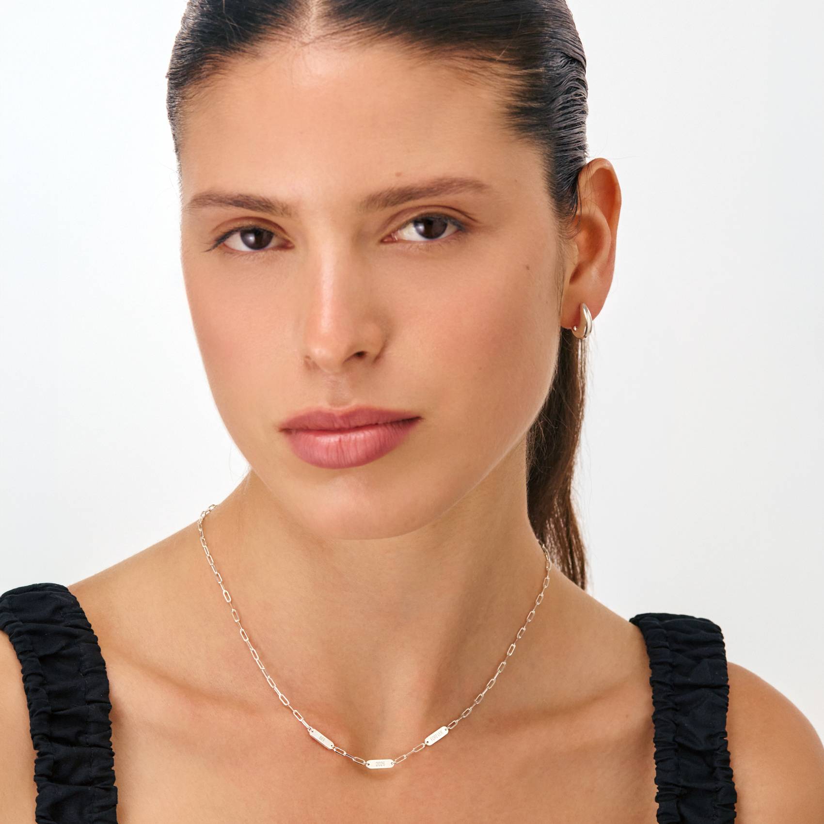Mini Ivy Name Necklace - Silver-3 product photo