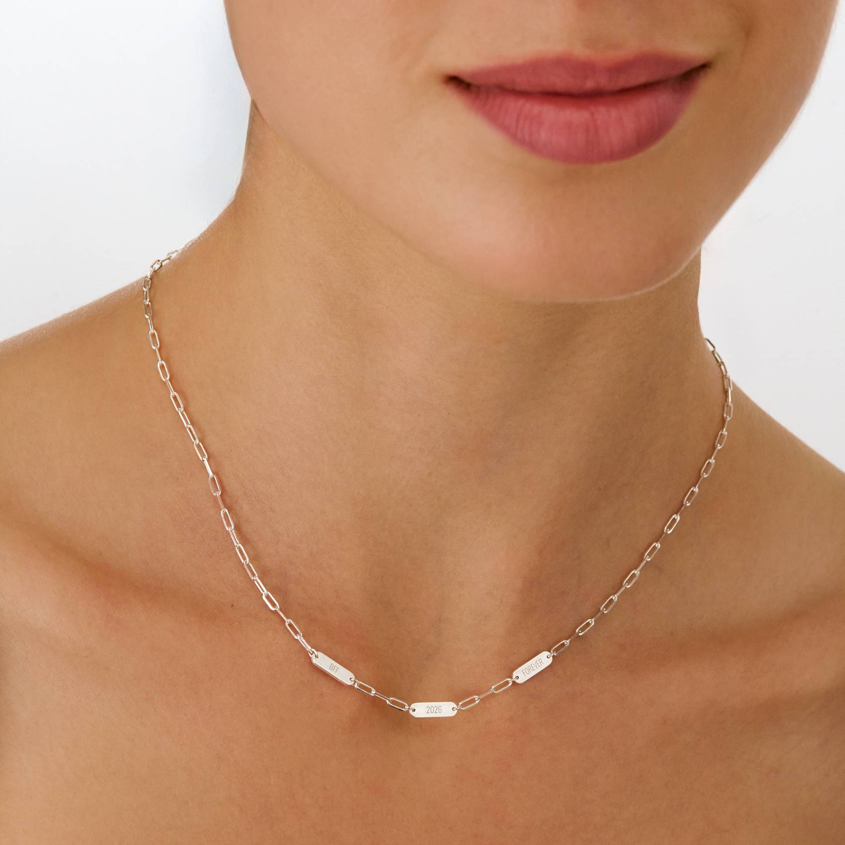 Mini Ivy Name Necklace - Silver-2 product photo