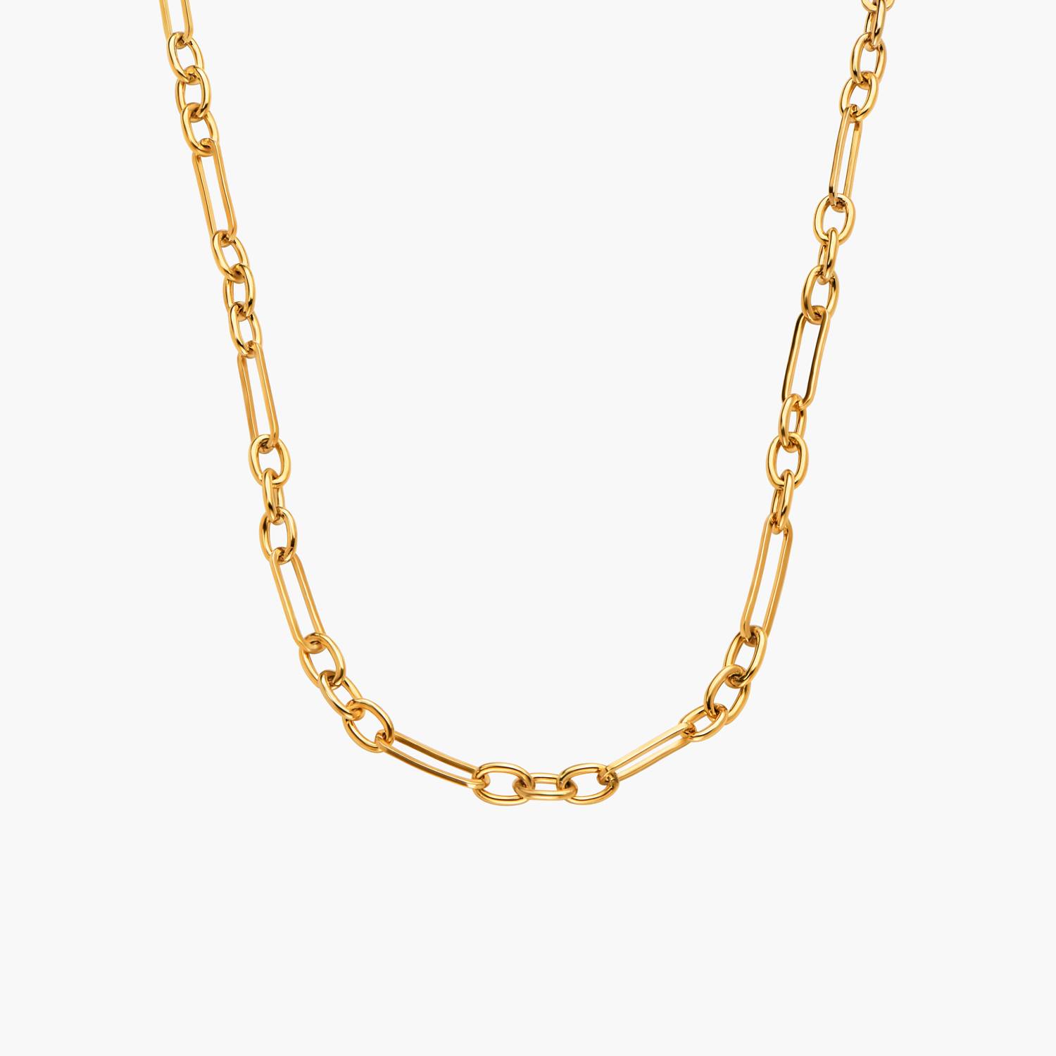 Mixed Paperclip Necklace - Gold-1 product photo
