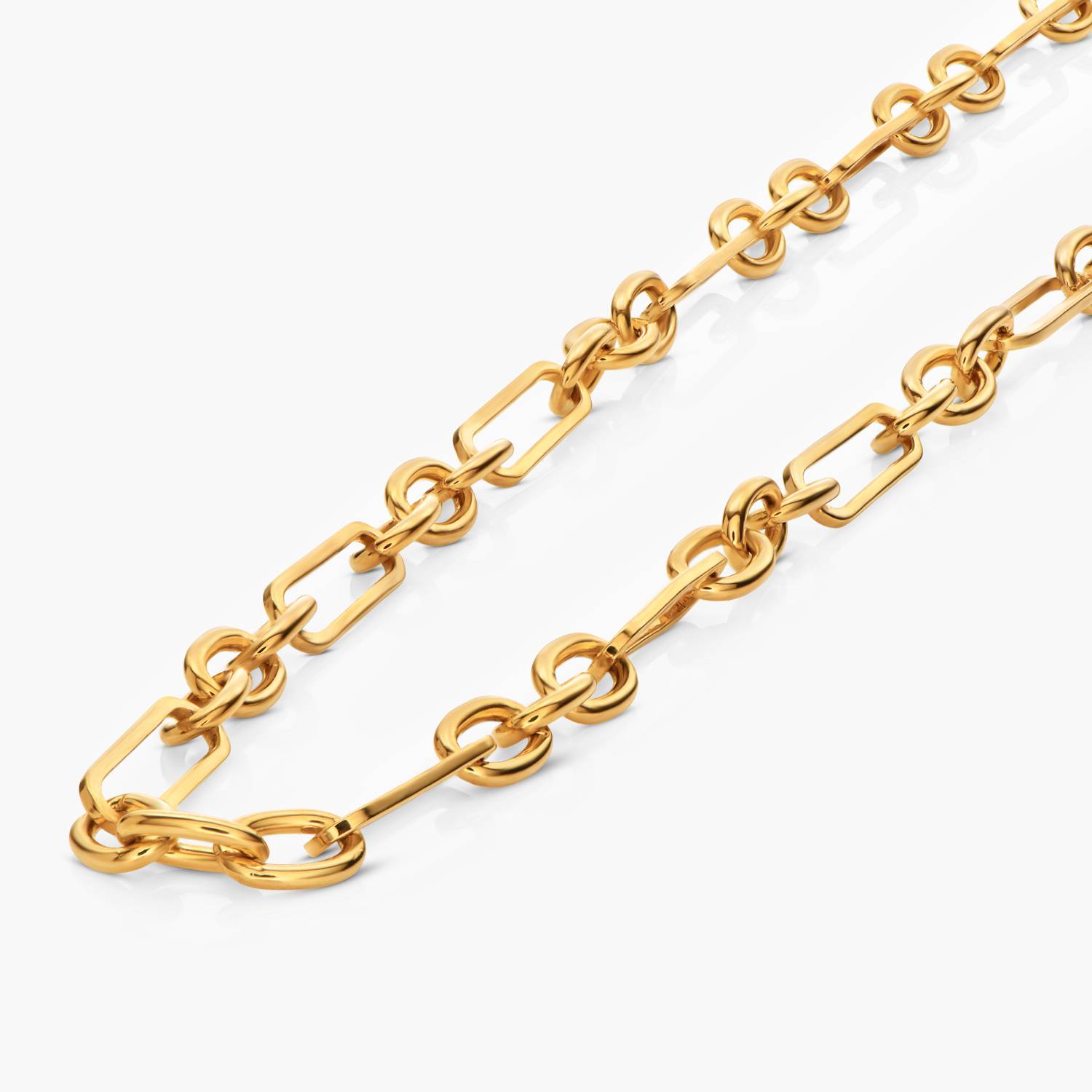 Mixed Paperclip Necklace - Gold-3 product photo