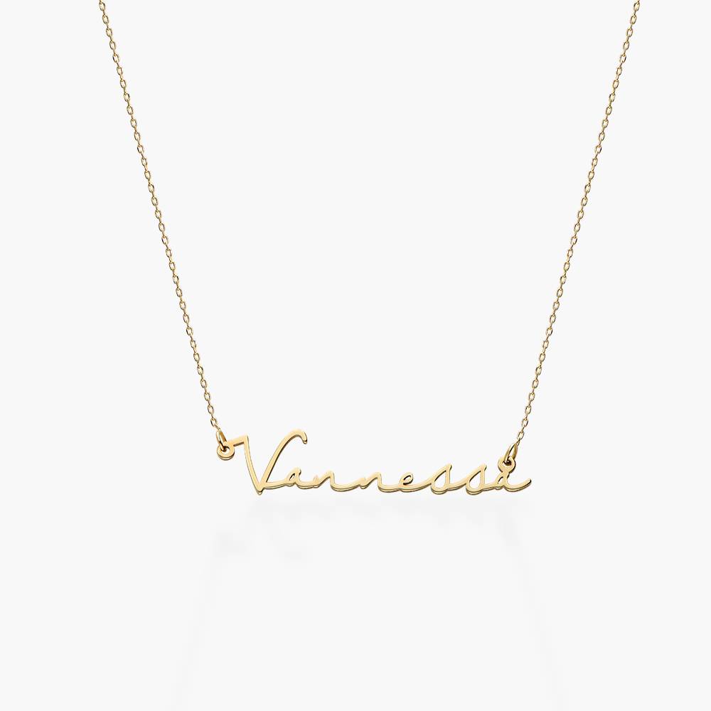 Mon Petit Name Necklace - 18k Solid Gold product photo