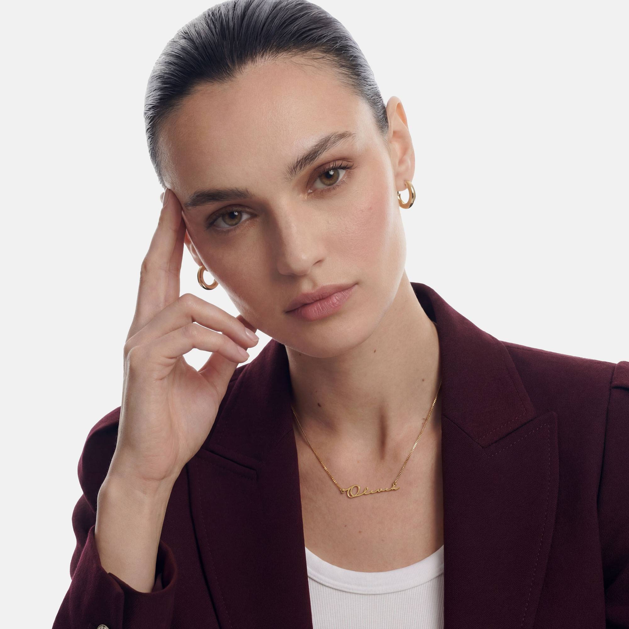 Mon Petit Name Necklace - Gold-2 product photo