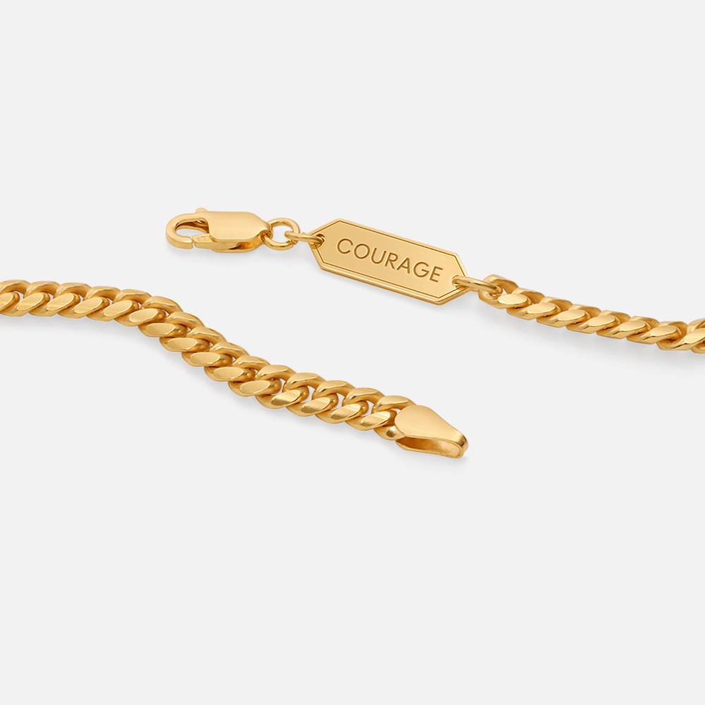 Cuban Chain Necklace - 3 mm - Gold Plated-7 product photo