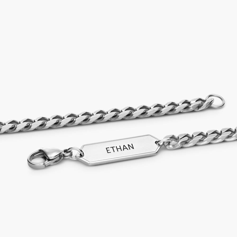 OAK & LUNA-Cuban Chain Necklace with Tags 22" (Stainless) 5mm-4 product photo