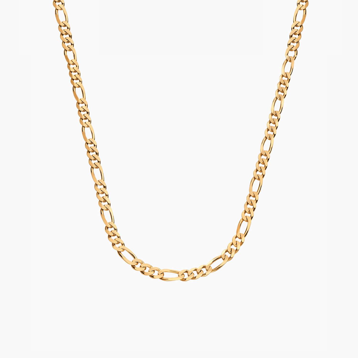 OAK & LUNA-Figaro Chain Necklace with Tags 24" (Gold) 3mm-1 product photo