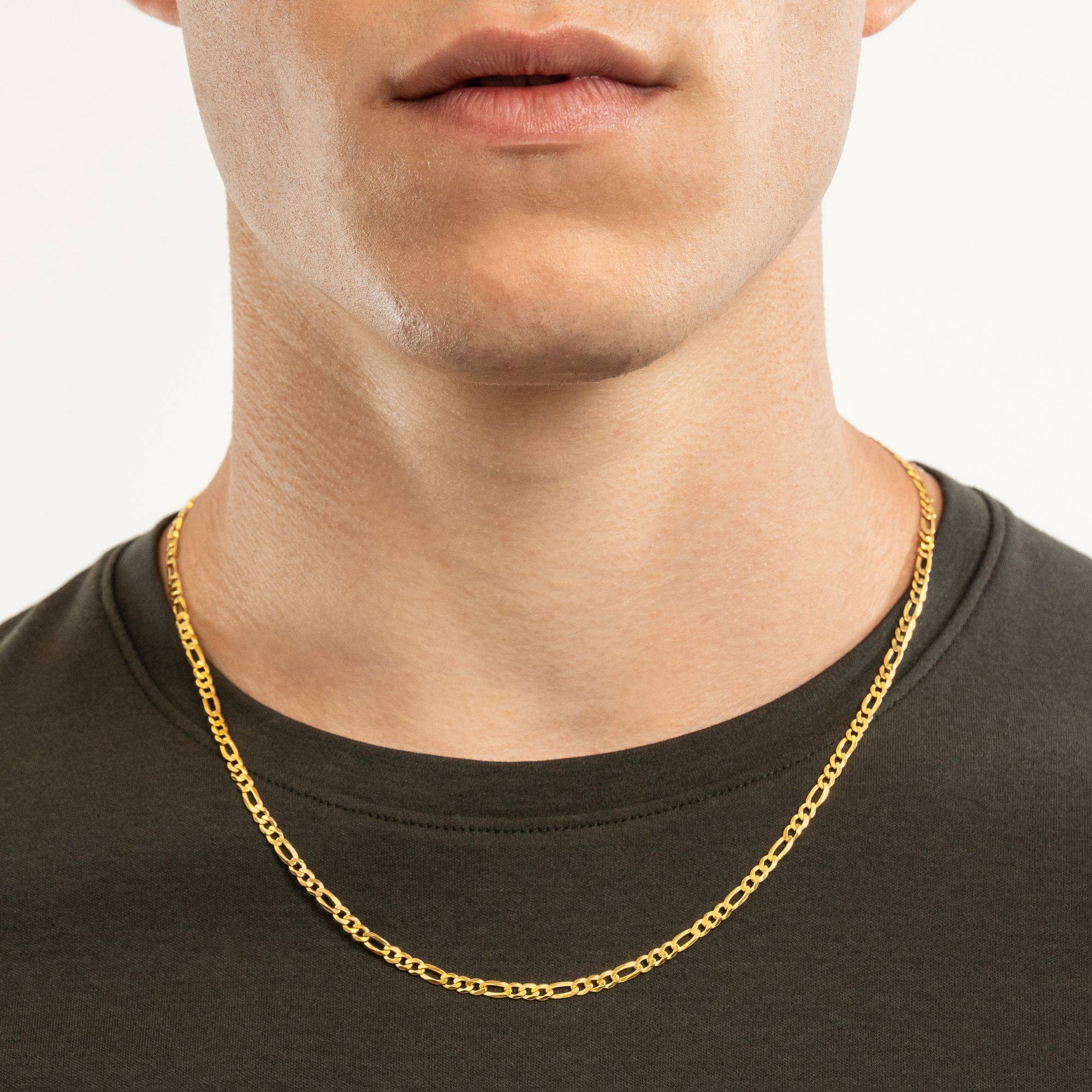OAK & LUNA-Figaro Chain Necklace with Tags 24" (Gold) 3mm-6 product photo