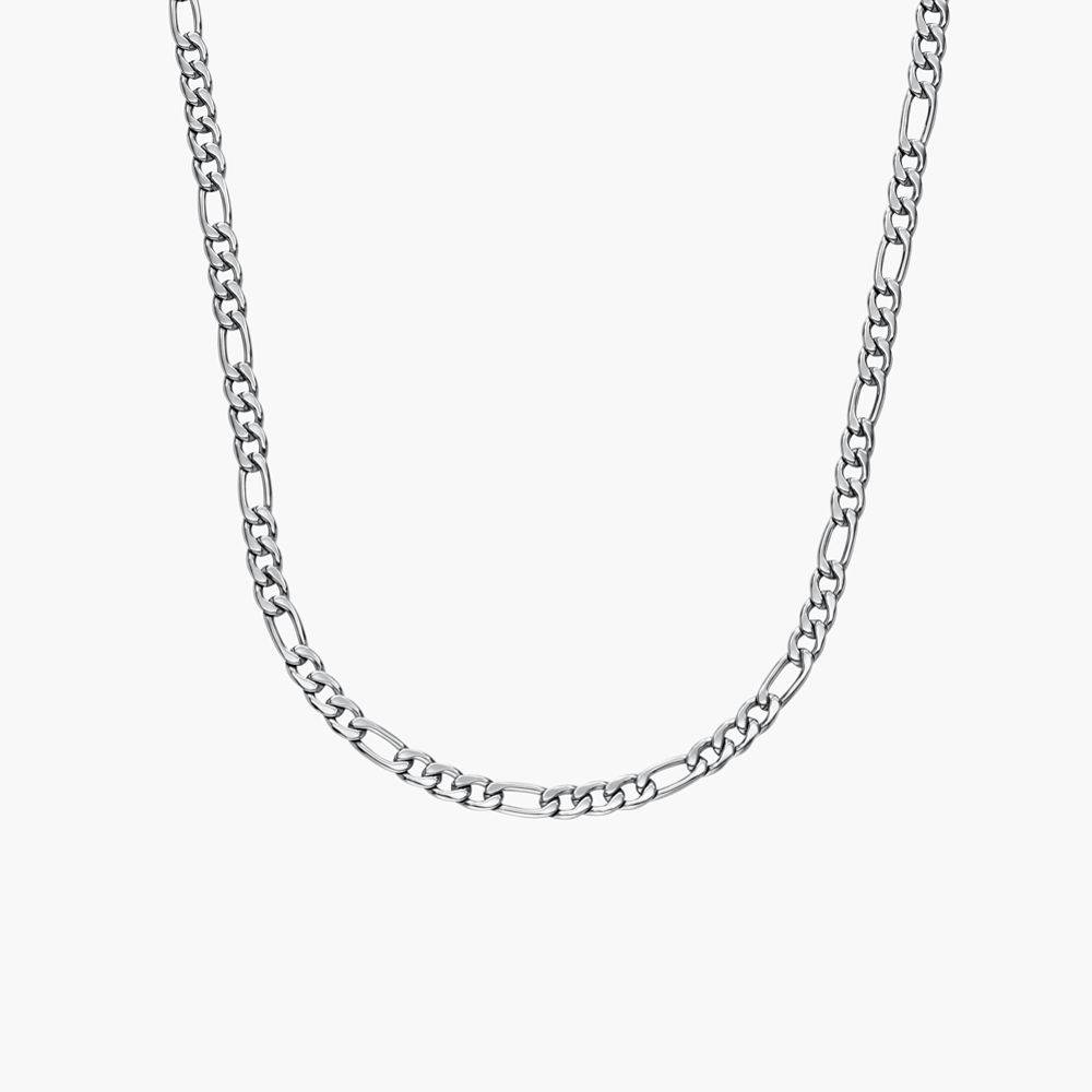 OAK & LUNA-Figaro Chain Necklace with Tags 22" (Stainless) 3mm-1 product photo