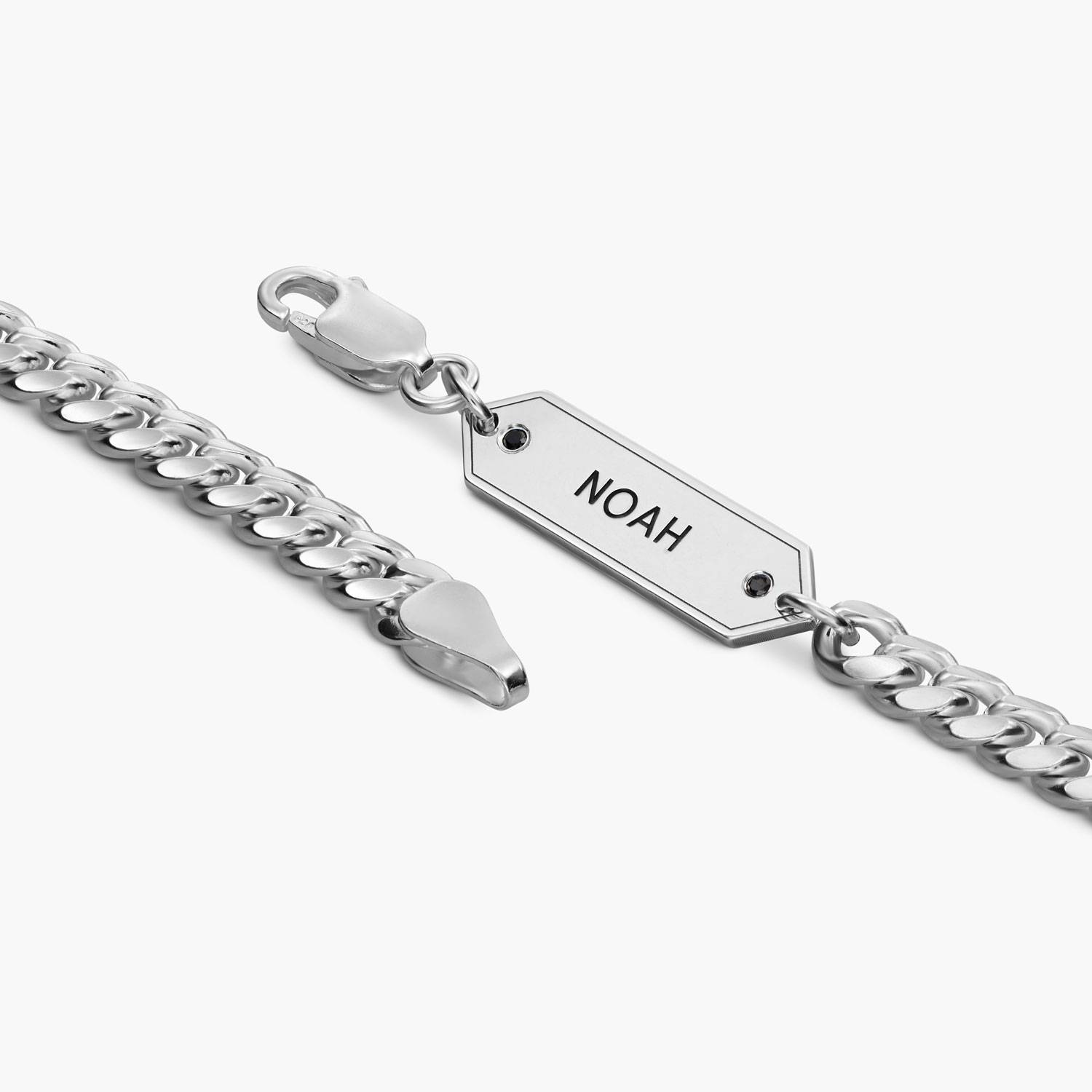 OAK & LUNA-Cuban Chain Necklace with Tags 22" (Stainless) 3mm-4 product photo