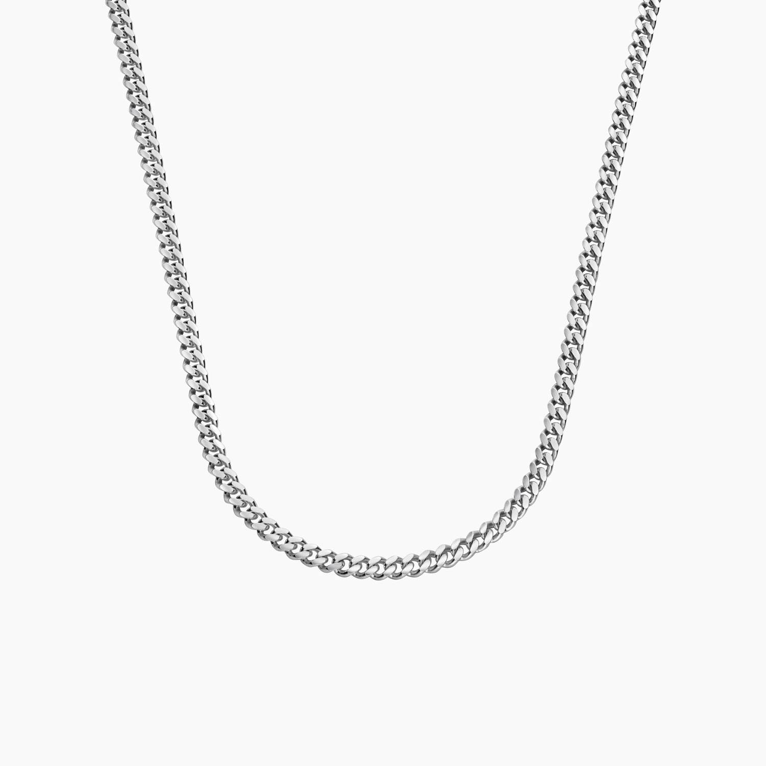 OAK & LUNA-Cuban Chain Necklace with Tags 22" (Stainless) 3mm-1 product photo