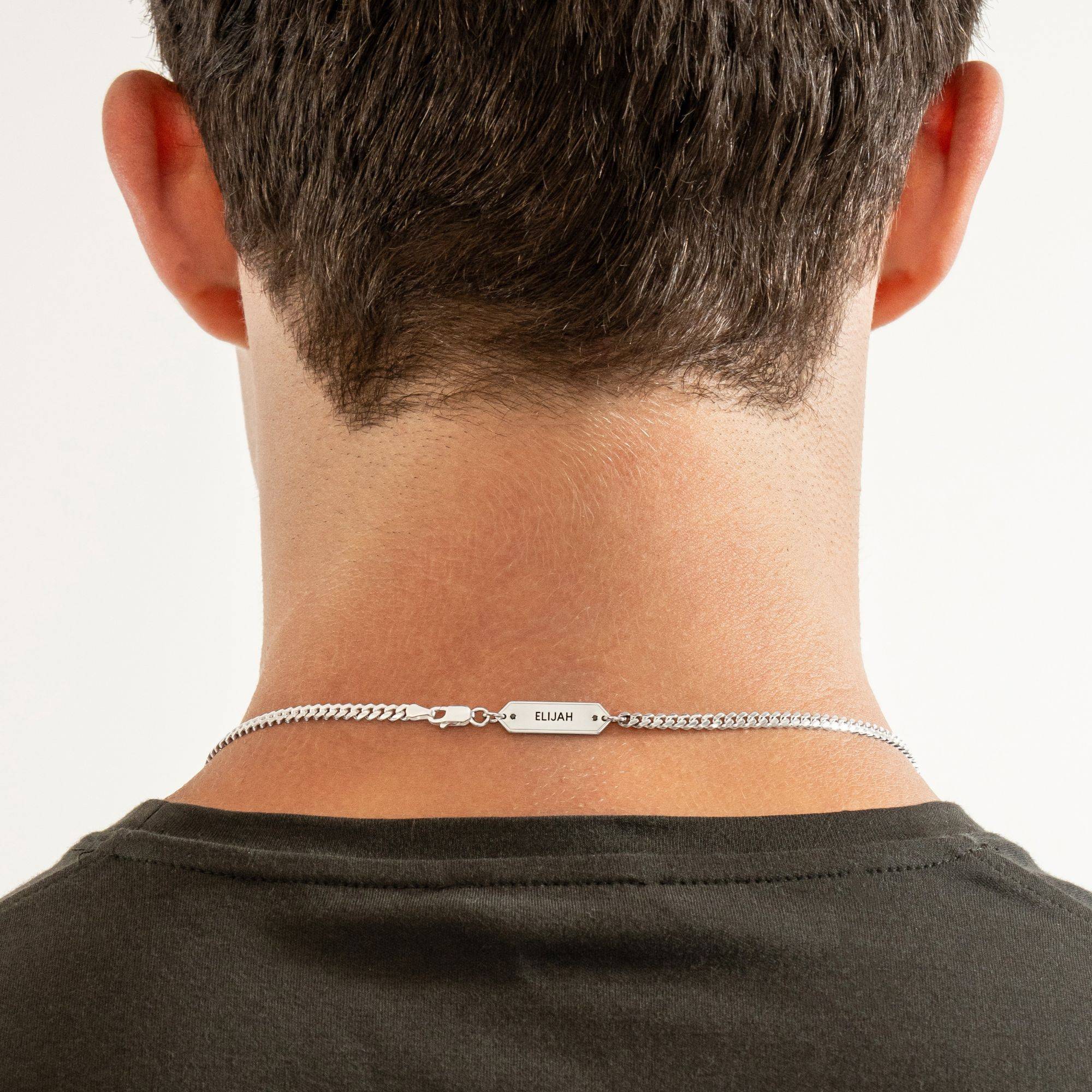 OAK & LUNA-Cuban Chain Necklace with Tags 22" (Stainless) 3mm-5 product photo