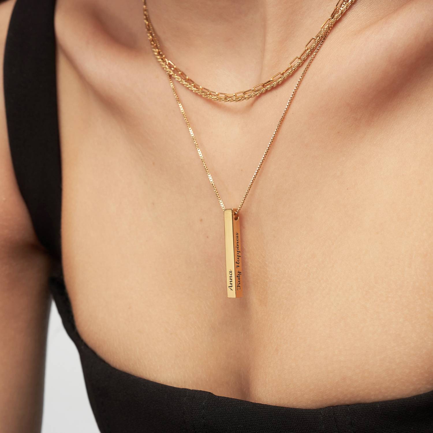 Pillar Bar Necklace - 18k Gold Vermeil-3 product photo