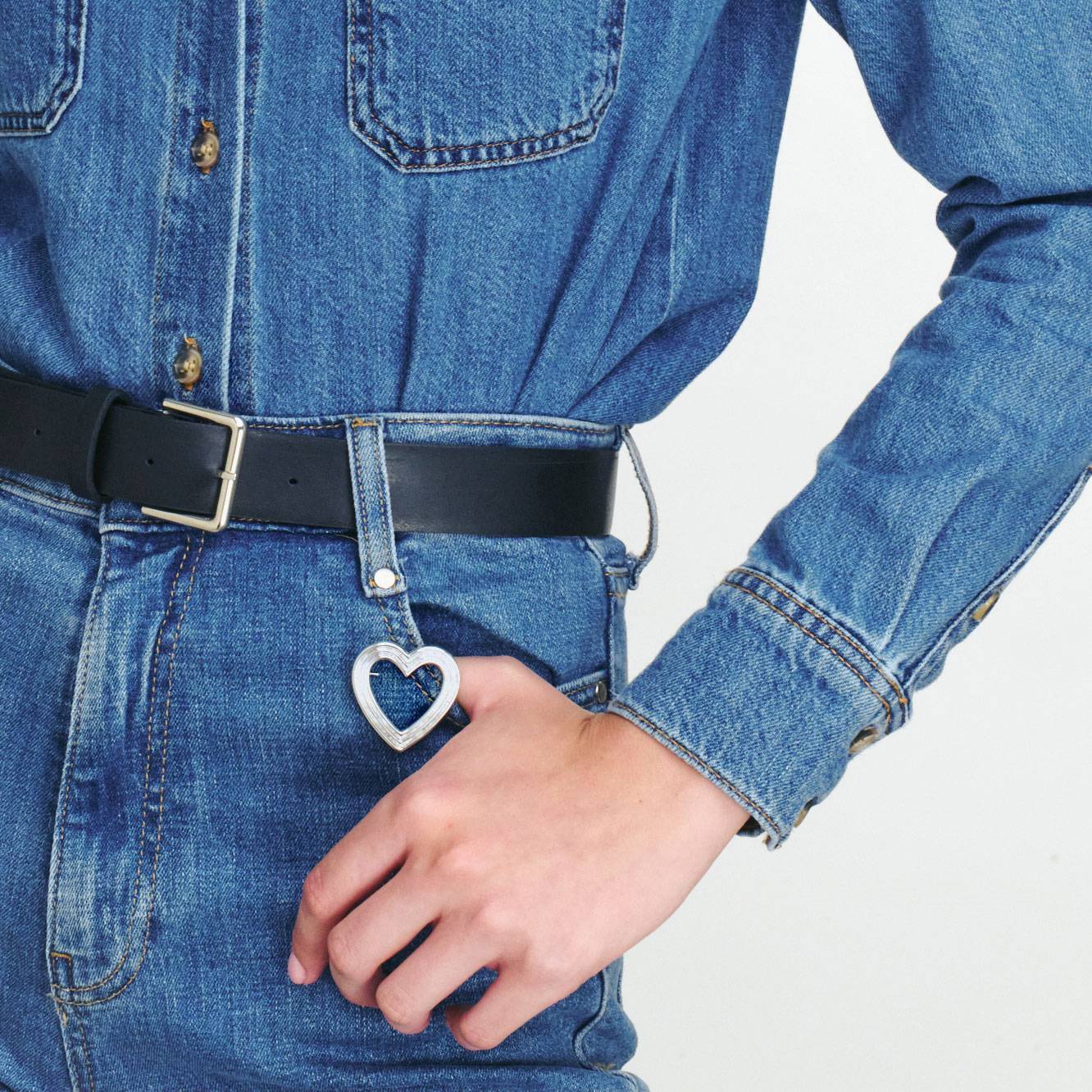 Power Hearts Brooch- Silver-4 product photo