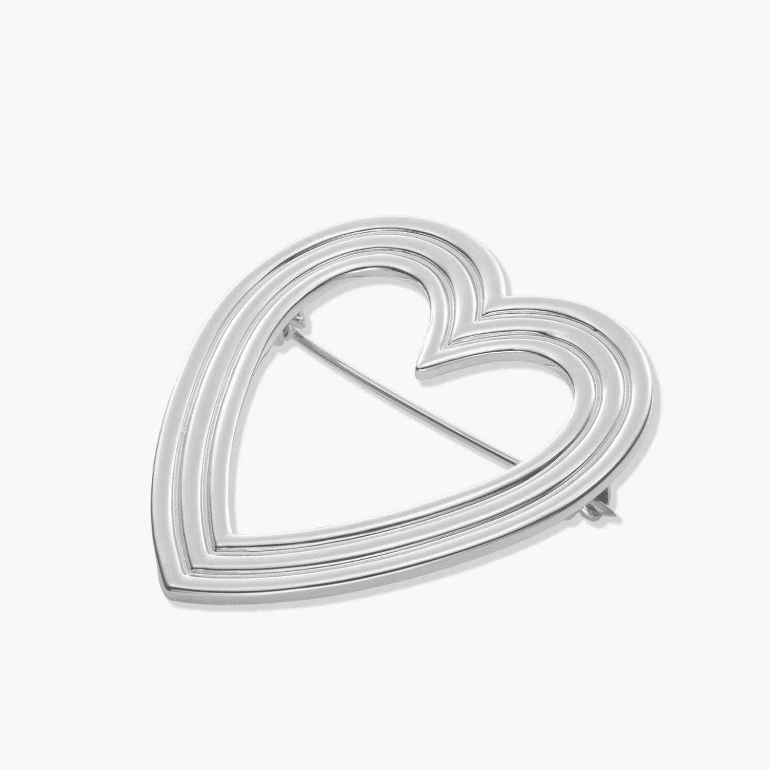 Power Hearts Brooch- Silver Power Hearts Brooch- Silver