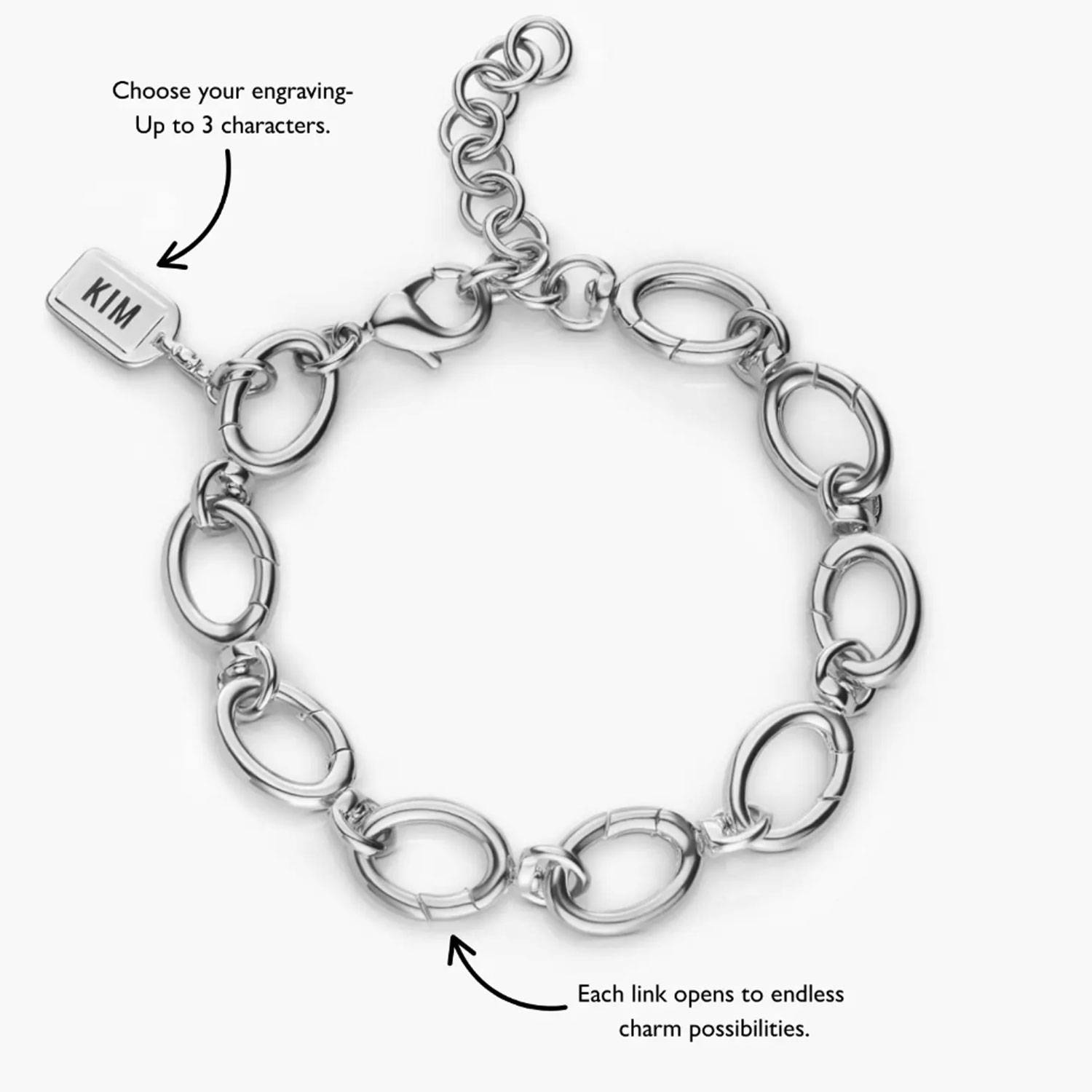 Press Play Charm - Silver-4 product photo