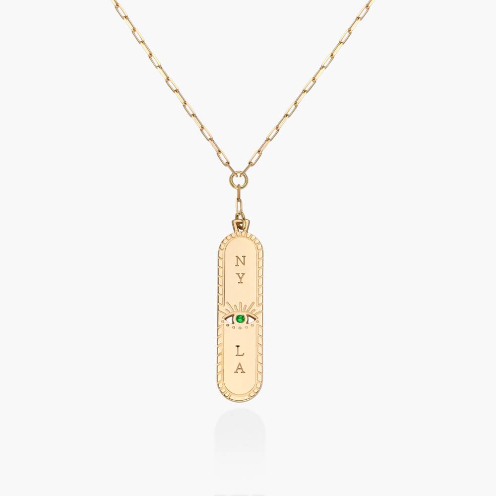 Solid gold bar 2024 necklace engraved