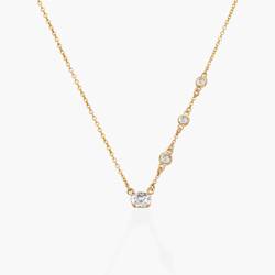 【Miansai】☆ネックレス☆Octo Necklace Gold Vermeil/Diamonds 2.5mm Volt Link Cable Chain, Gold | Women's Necklaces | Miansai