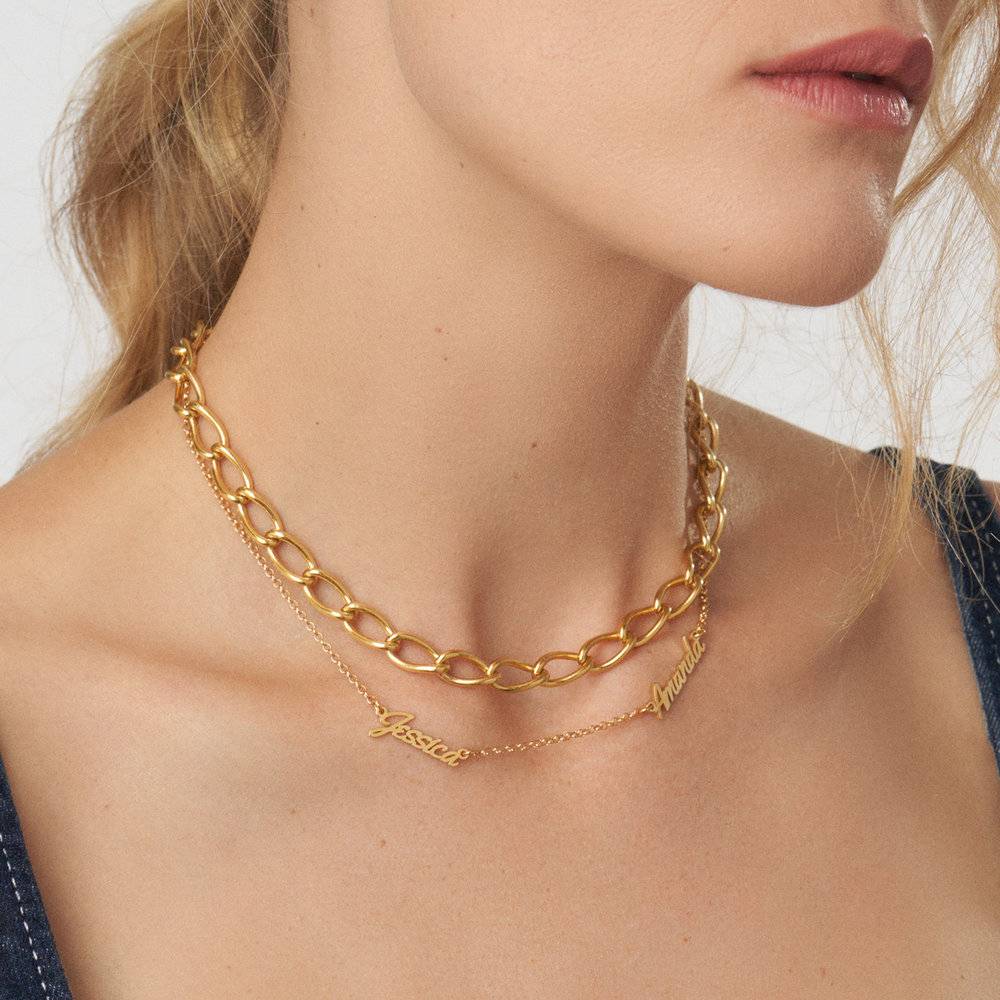 Real Love Multiple Name Necklace - Gold Vermeil-2 product photo