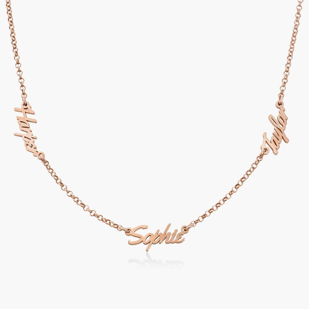 Real Love Multiple Name Necklace - Rose Gold Vermeil-1 product photo