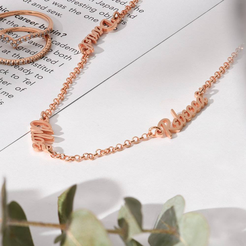 Real Love Multiple Name Necklace - Rose Gold Vermeil-6 product photo