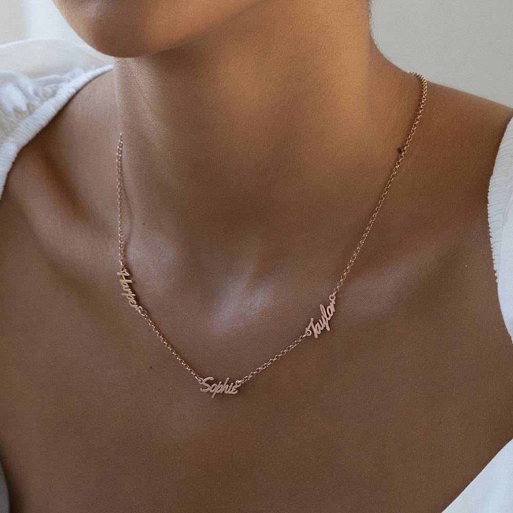 Real Love Multiple Name Necklace - Rose Gold Vermeil - Oak & Luna