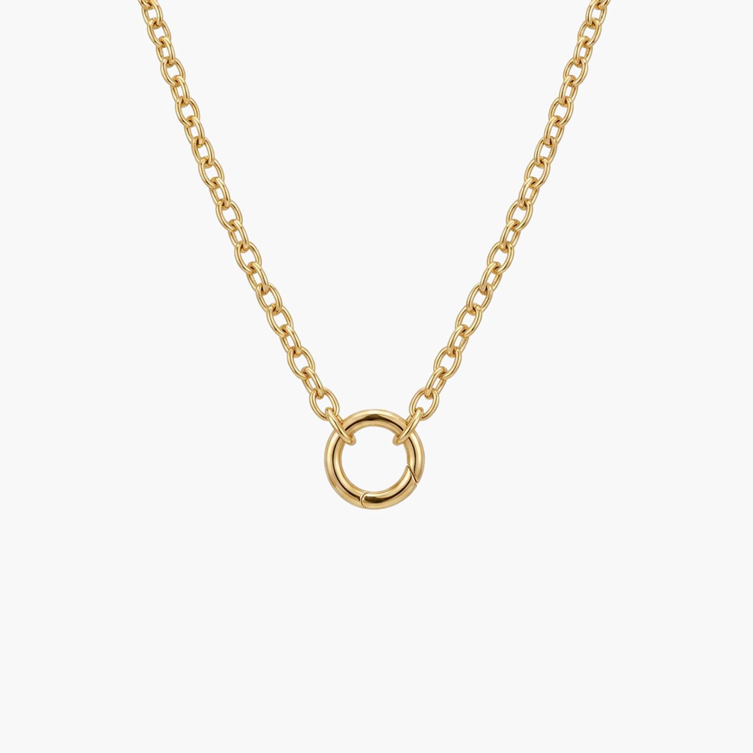 Rollo Chain Charm Necklace- Gold-1 product photo