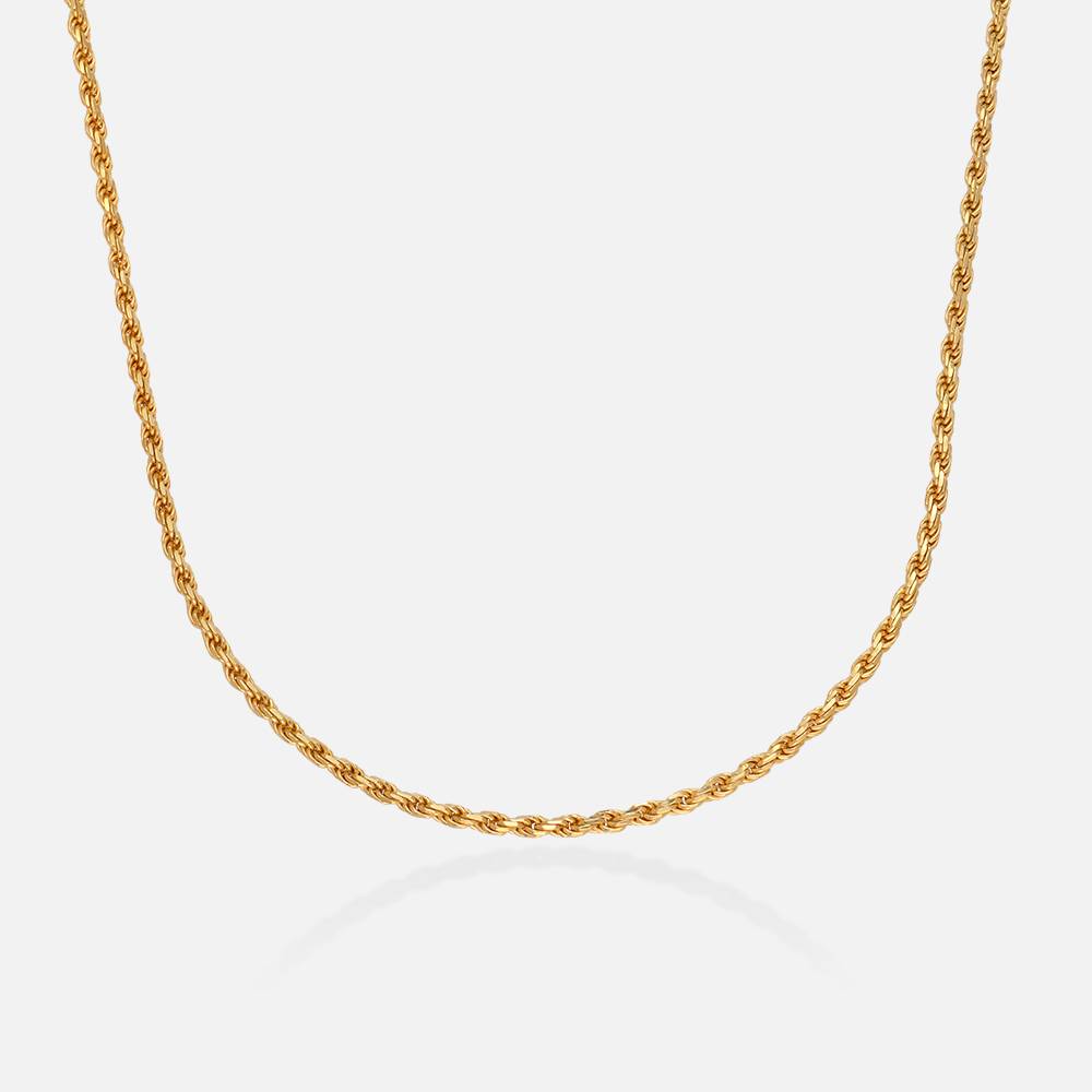 Rope Chain- 2.7 mm - Gold Plated-1 product photo