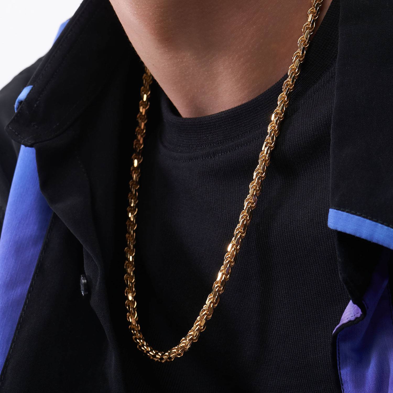 Rope Chain- 5.6 mm - Gold Plated-2 product photo