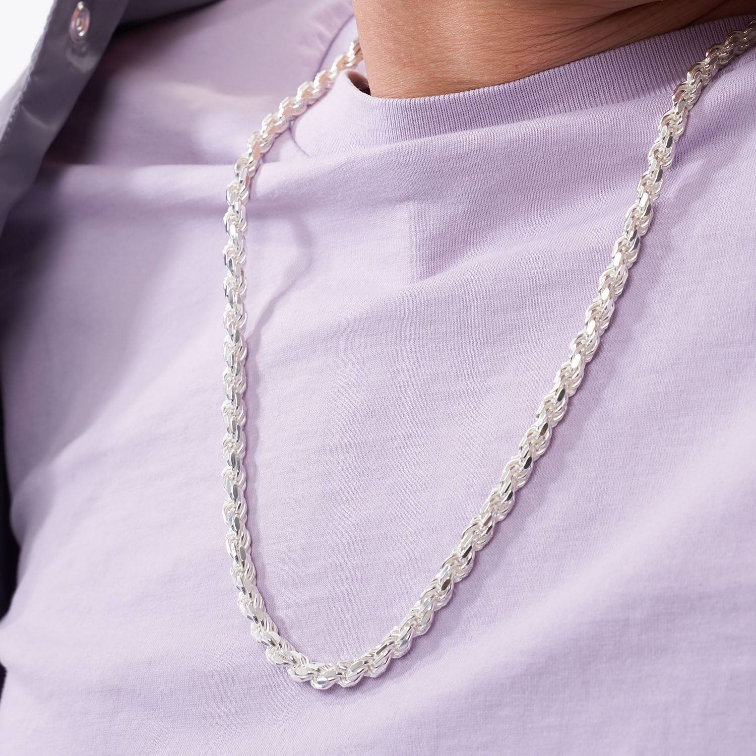 Rope Chain- 5.6 mm - Silver-2 product photo